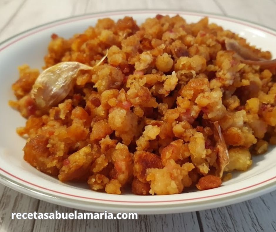 Migas con jamón serrano tradicionales receta de la abuela