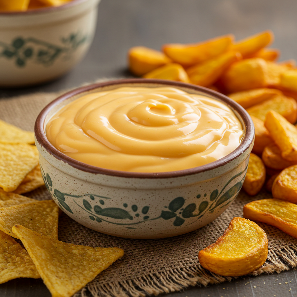 Receta de salsa de queso cheddar