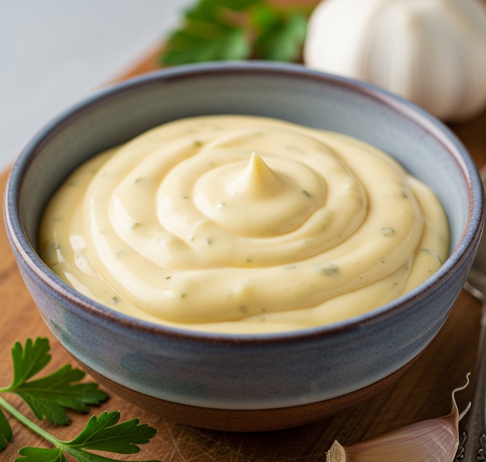 Receta fácil de mayonesa de ajo
