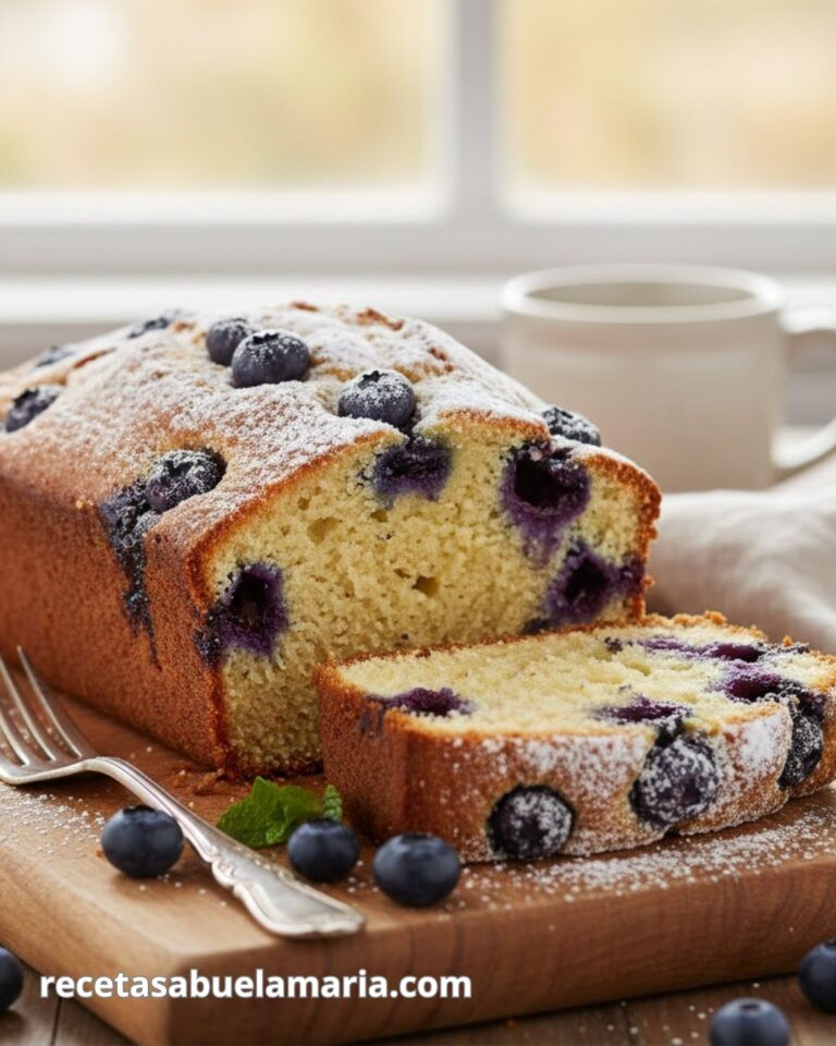 Budín de arándanos receta facila para hacer en casa