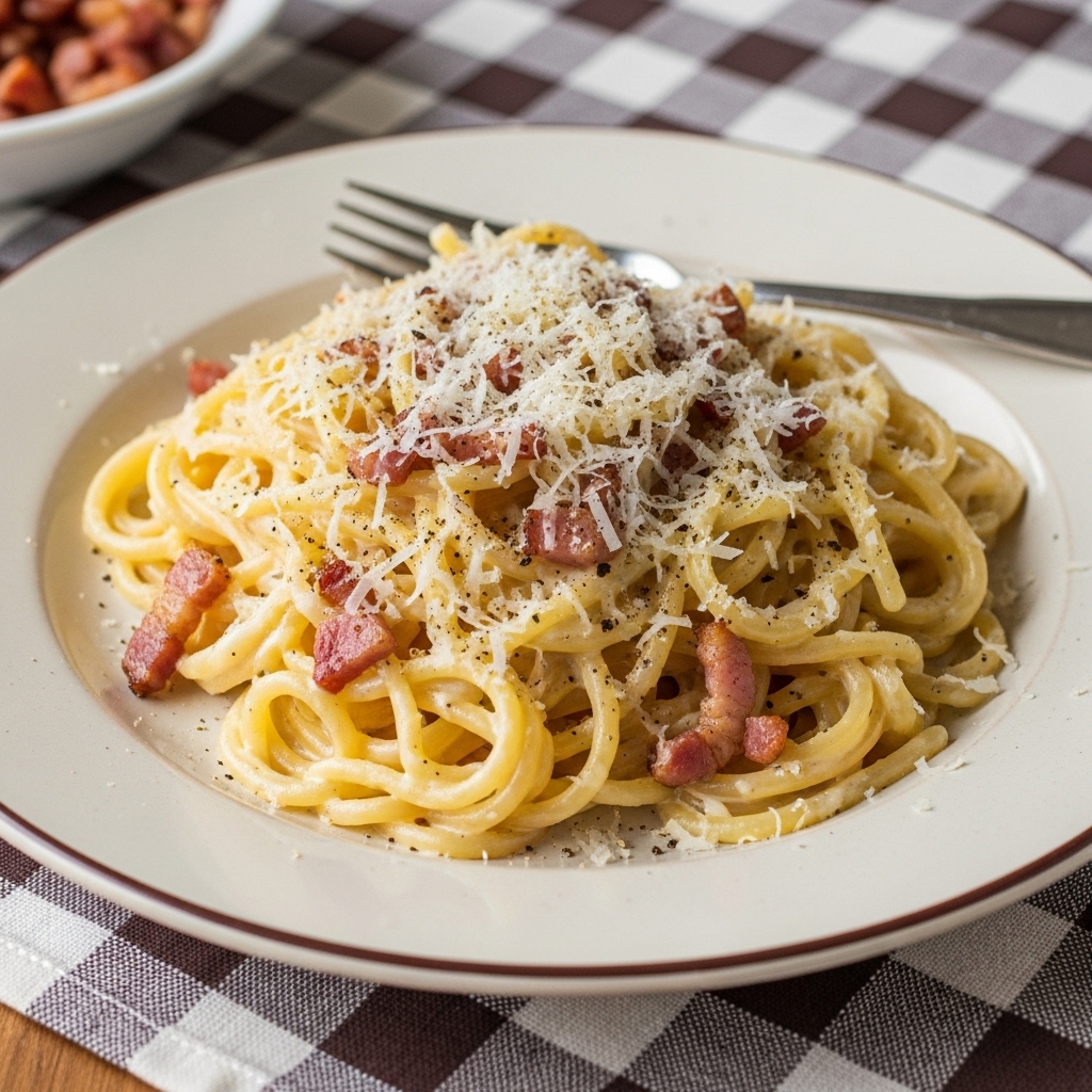 Pasta carbonara cremosa