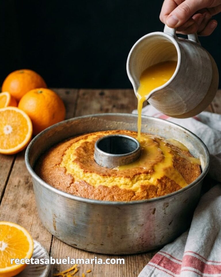 Receta del famoso bizcocho de naranja esponjoso y humedo
