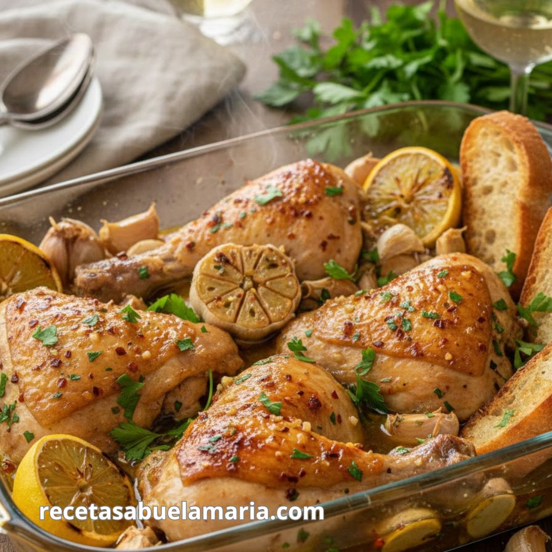 Receta de pollo al ajillo de la abuela