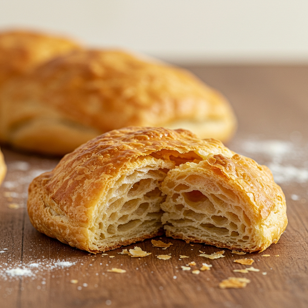 Receta de pan de hojaldre con masa casera