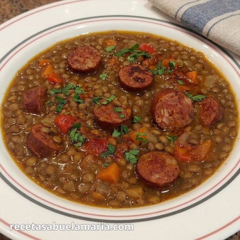 Lentejas con chorizo receta tradicional fácil y económica