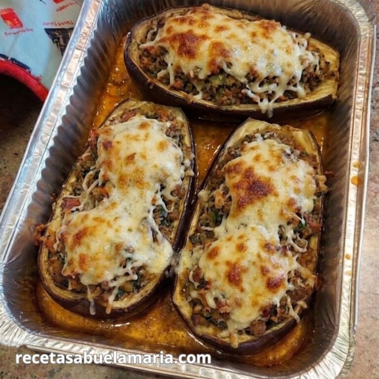 Berenjenas rellenas gratinadas receta casera de la abuela