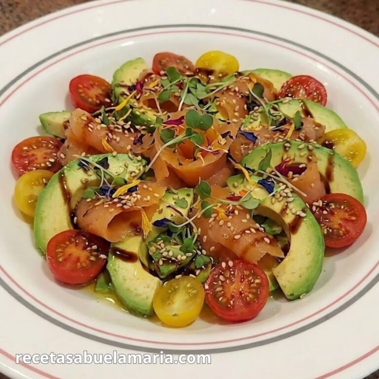 Ensalada de aguacate y salmón receta fresca y gourmet