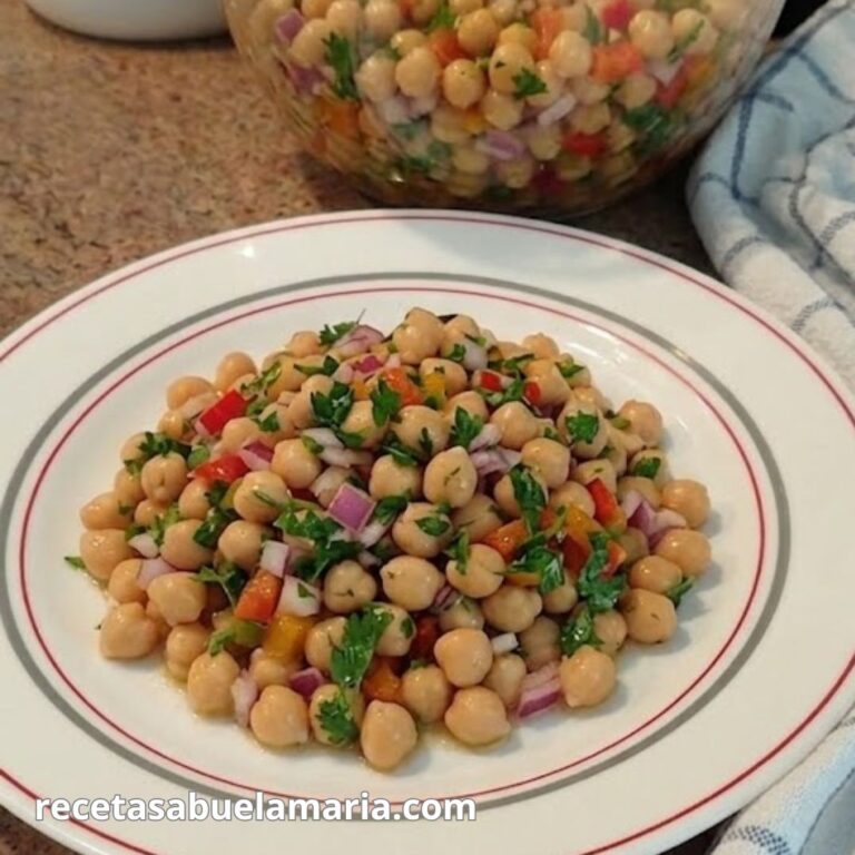 Ensalada de garbanzos fácil y rápida receta deliciosa