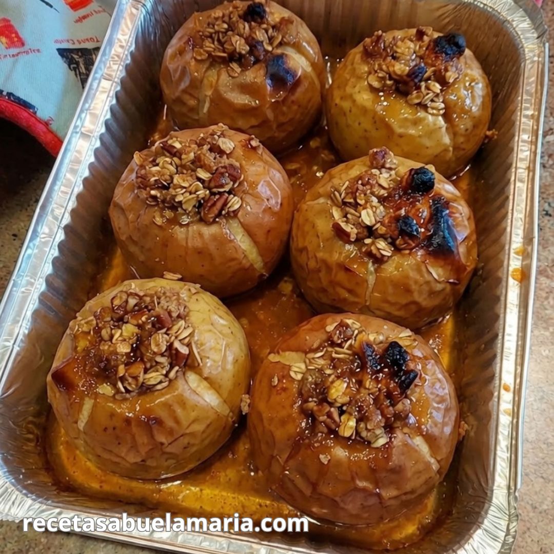Manzanas asadas caseras receta fácil de la abuela María